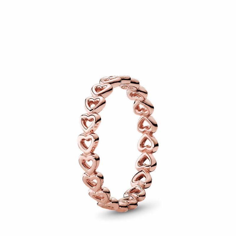 Pandora Band of Hearts Stackable Ring Clearance NZ, Pandora Rose™ (496157-WAQ)